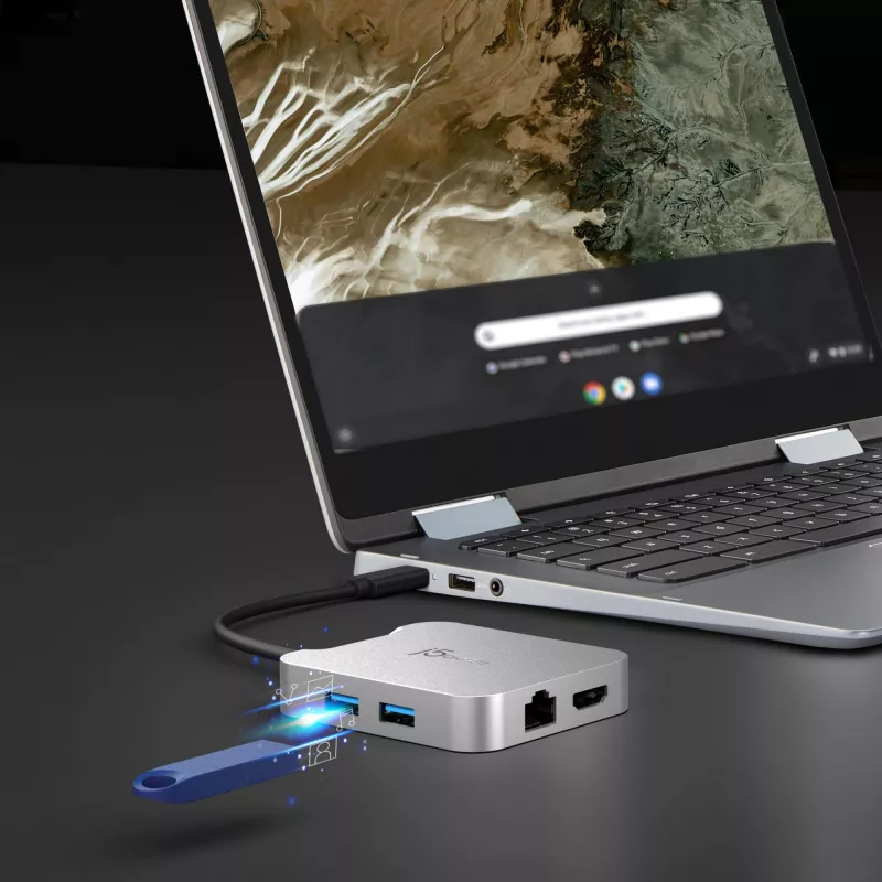 j5create JCD391 4K60 Elite Προσαρμογέας USB-C® PD Multi-Port, Ασημί