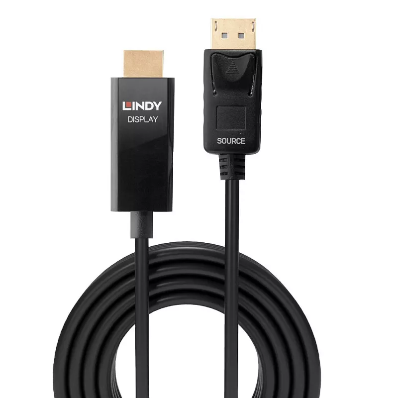 Lindy 5m Καλώδιο-Προσαρμογέας DP σε HDMI με HDR DisplayPort HDMI