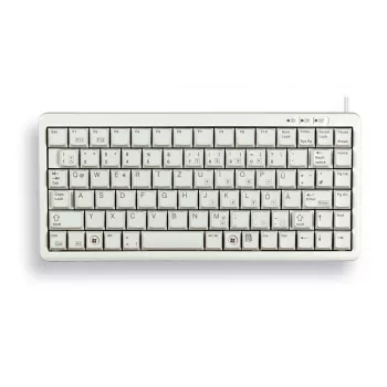 CHERRY Συμπαγές Πληκτρολόγιο, QWERTY, 83 πλήκτρα, Combi USB/PS2, Ανοιχτό Γκρι