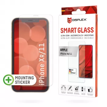 Displex Smart Glass (9H) για Apple iPhone XR/11, αυτοκόλλητο τοποθέτησης, άθραυστο, εξαιρετικά λεπτό, αόρατο