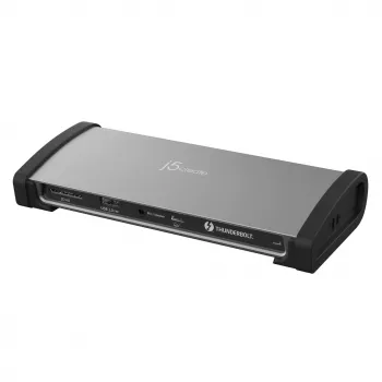 j5create JTD562 - Σταθμός σύνδεσης Thunderbolt™ 4 8K - EU, Ενσύρματο, Thunderbolt 4, 96 W, 3,5 mm, 10,100,1000 Mbit/s, Γκρι