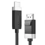 ALOGIC FUDPHD2-SGR Προσαρμογέας καλωδίου βίντεο 2 m DisplayPort HDMI Μαύρο Γκρι