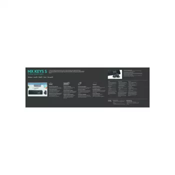 Logitech MX Keys S πληκτρολόγιο Universal RF Wireless + Bluetooth AZERTY Βελγικό Graphite
