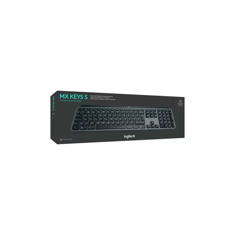 Logitech MX Keys S πληκτρολόγιο Universal RF Wireless + Bluetooth AZERTY Βελγικό Graphite
