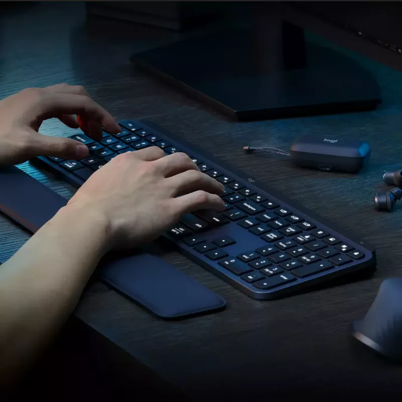 Logitech MX Keys S πληκτρολόγιο Universal RF Wireless + Bluetooth AZERTY Βελγικό Graphite