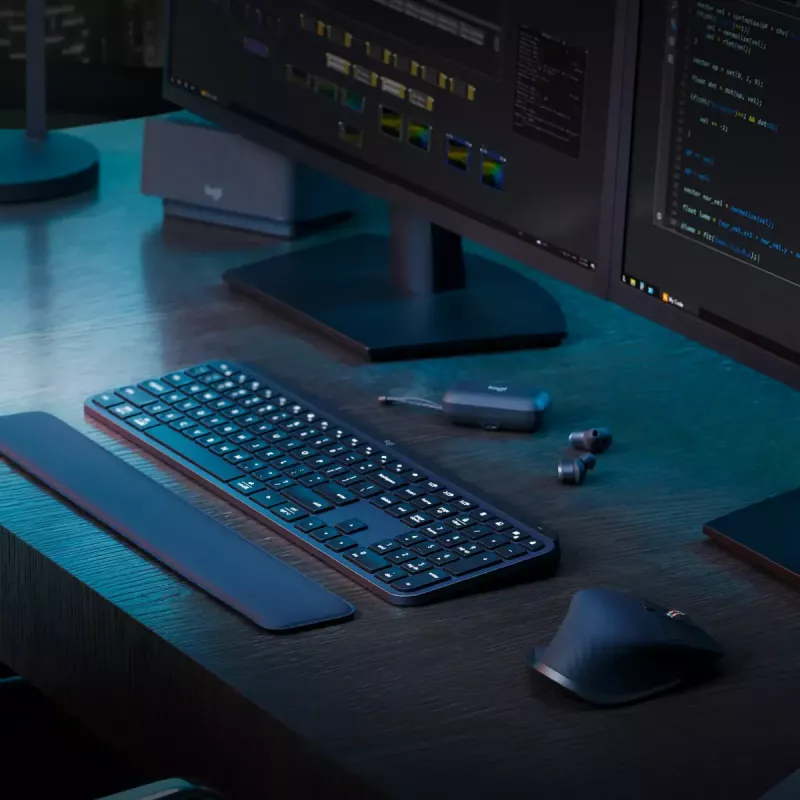 Logitech MX Keys S πληκτρολόγιο Universal RF Wireless + Bluetooth AZERTY Βελγικό Graphite