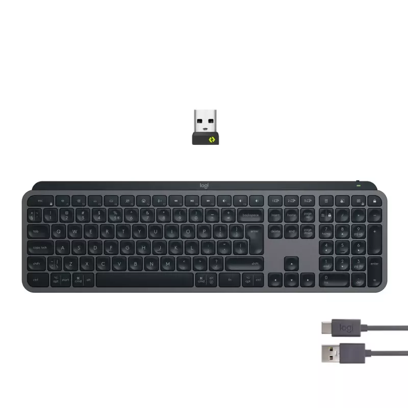 Logitech MX Keys S πληκτρολόγιο Universal RF Wireless + Bluetooth AZERTY Βελγικό Graphite