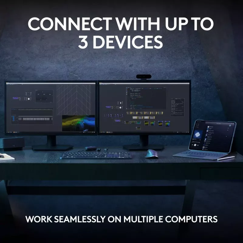 Logitech MX Keys S πληκτρολόγιο Universal RF Wireless + Bluetooth AZERTY Βελγικό Graphite