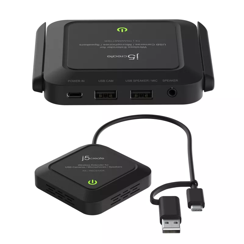 j5create JVW120 Wireless Extender για USB™ κάμερες / μικρόφωνα / ηχεία, μαύρο