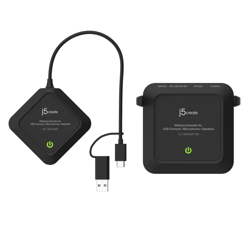 j5create JVW120 Wireless Extender για USB™ κάμερες / μικρόφωνα / ηχεία, μαύρο