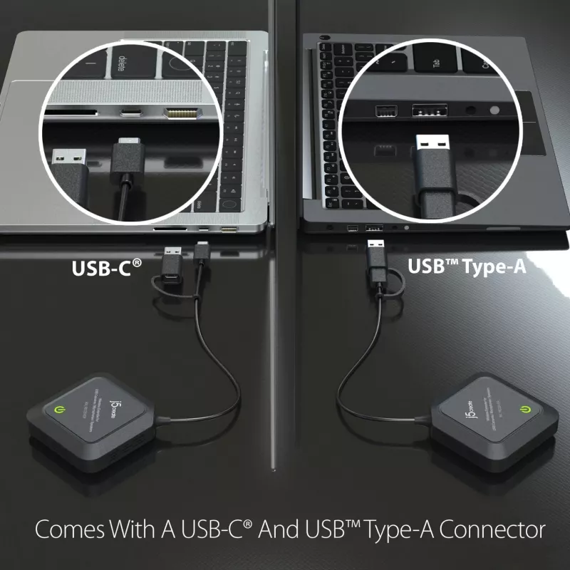 j5create JVW120 Wireless Extender για USB™ κάμερες / μικρόφωνα / ηχεία, μαύρο