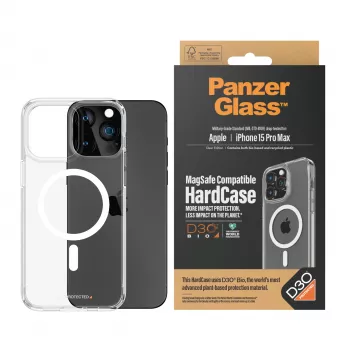PanzerGlass ® HardCase Διαφανές με White MagSafe & D3O® iPhone 15 Pro Max