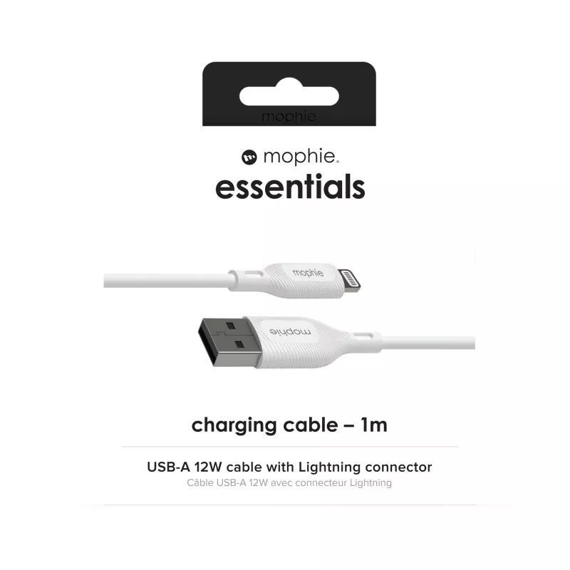Καλώδιο φόρτισης mophie essentials 1M Lightning σε USB A 12W