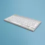 R-Go Tools εργονομικό πληκτρολόγιο R-Go Compact Break, συμπαγές πληκτρολόγιο με λογισμικό διαλειμμάτων, QWERTZ (DE), Bluetooth, λευκό