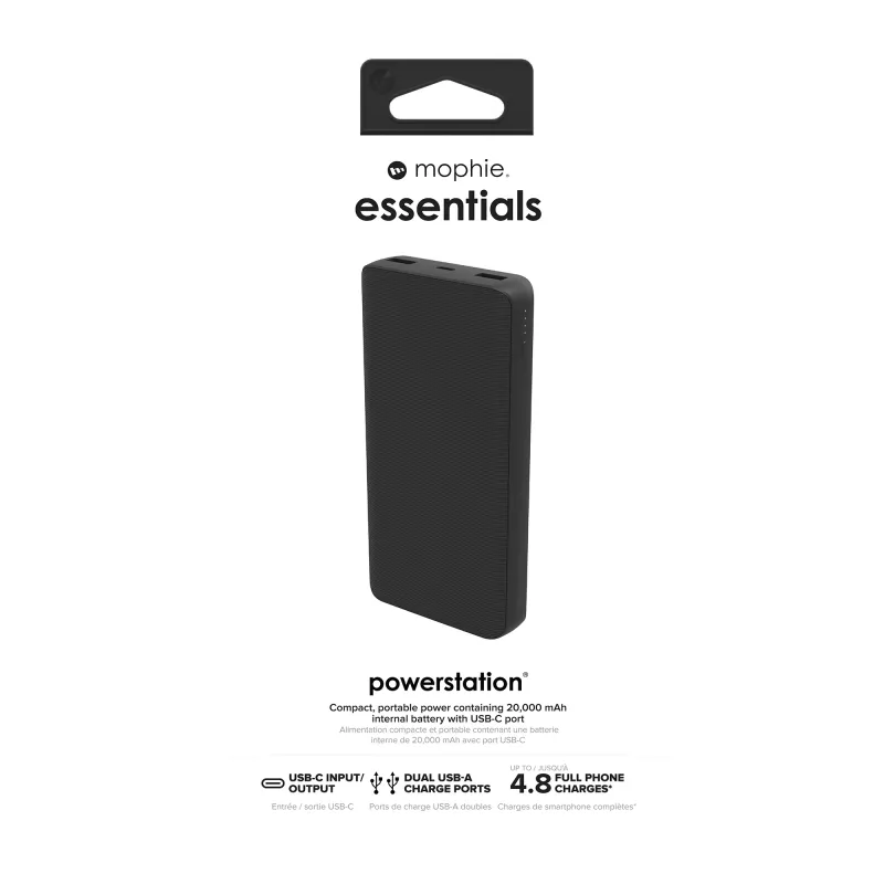mophie essentials powerstation 20K 20.000 mAh μαύρο