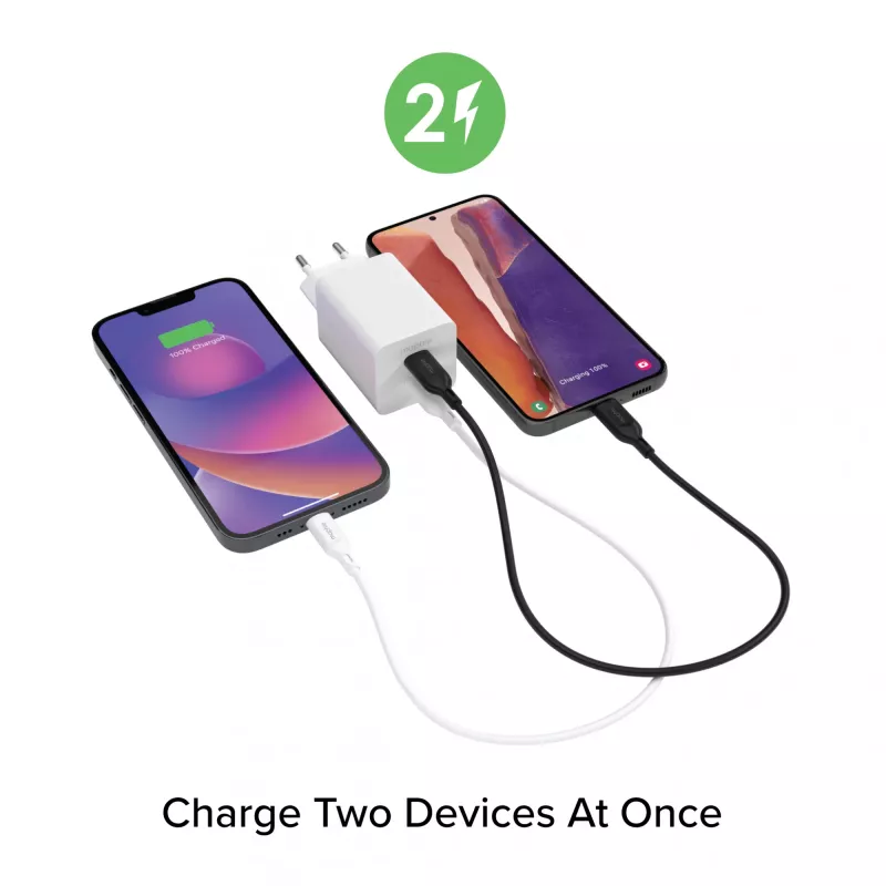 Τροφοδοτικό Zagg 50W 2x USB-C λευκό — Zagg mophie essentials
