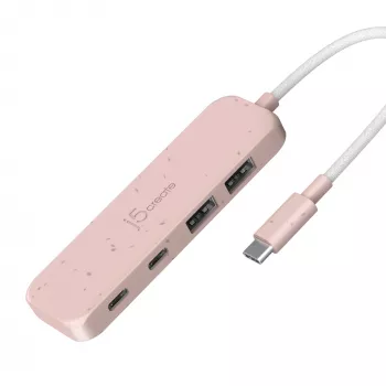 USB-C Hub j5create JCH342ER-N 4-Port Type-C Type-A Gen 2 10000 Mbit/s ροζ
