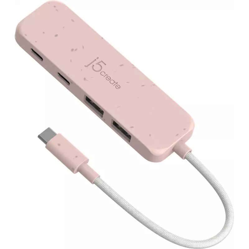 USB-C Hub j5create JCH342ER-N 4-Port Type-C Type-A Gen 2 10000 Mbit/s ροζ