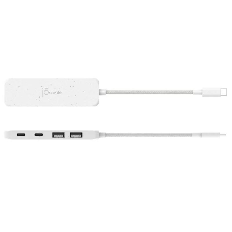 j5create φιλικός προς το περιβάλλον USB-C σε 4-Port Type-C & Type-A Gen 2 hub