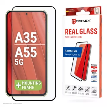 Displex Full Cover Screen Protector (10H) για Samsung Galaxy A35/A55 5G, Eco-Montagerahmen, Full Cover