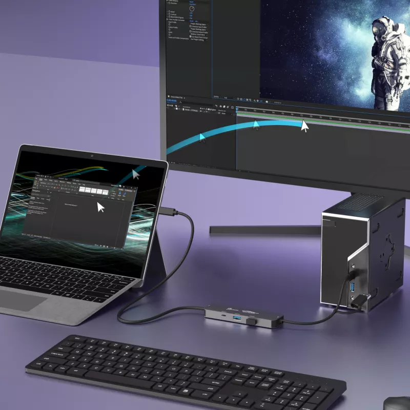 j5create JCH462 Wormhole Switch™ Display Sharing Hub, Μαύρο