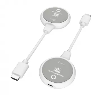 j5create JVAW75 ScreenCast 4K Wireless Display HDMI™ Extender, γκρι/λευκό