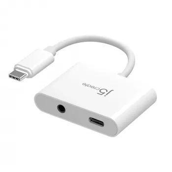 j5create JCA122 USB-C® σε 3,5-mm-Αντάπτορας ήχου με Power Delivery, Μαύρο