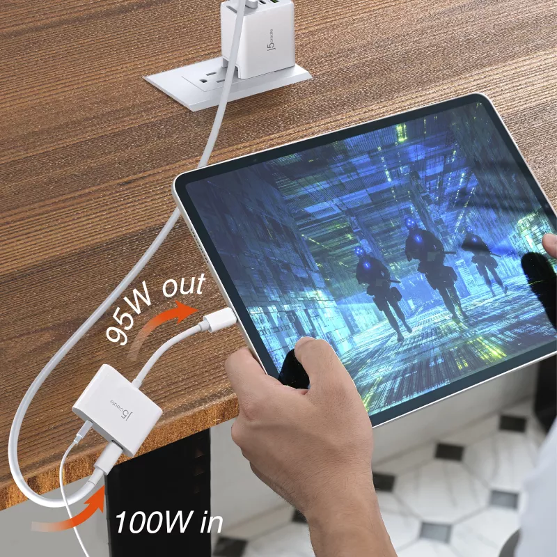 j5create JCA122 USB-C® σε 3,5-mm-Αντάπτορας ήχου με Power Delivery, Μαύρο