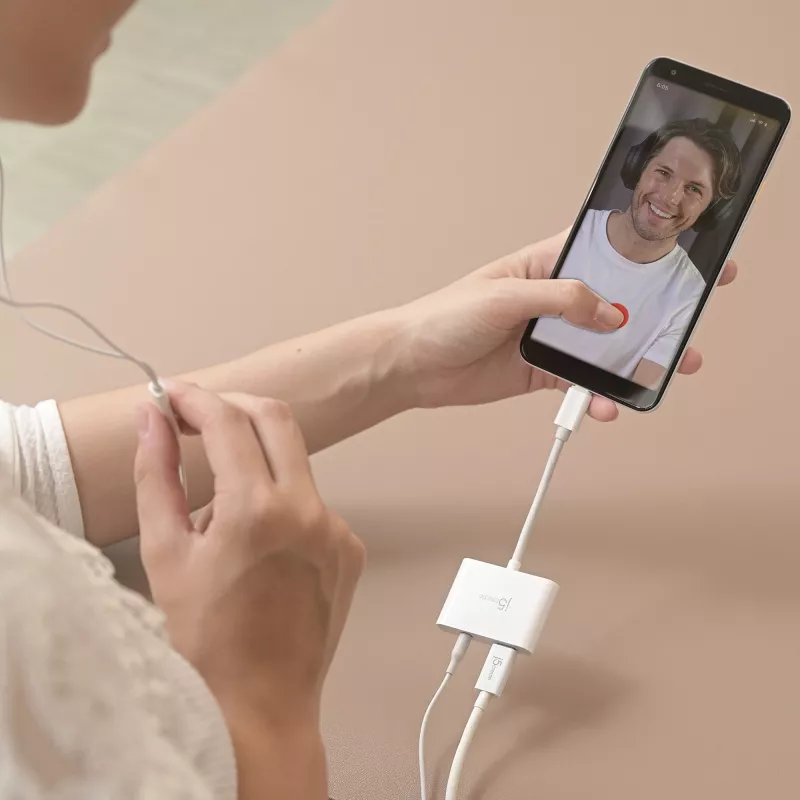 j5create JCA122 USB-C® σε 3,5-mm-Αντάπτορας ήχου με Power Delivery, Μαύρο
