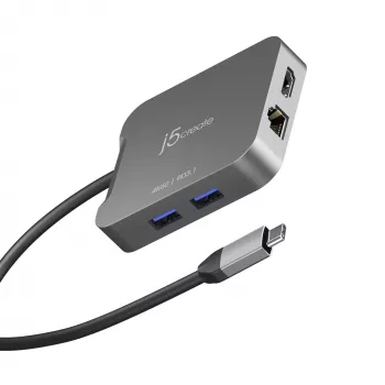 j5create JCD3191 4K60 Elite USB-C® Travel Adapter, μαύρο