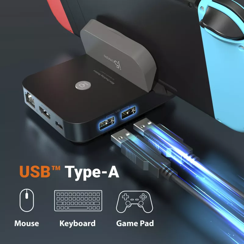 j5create JCD620 Mini Docking Station για Nintendo Switch™, μαύρο