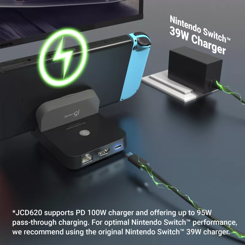 j5create JCD620 Mini Docking Station για Nintendo Switch™, μαύρο