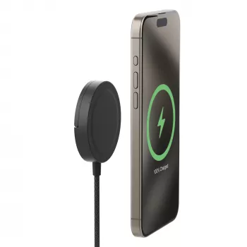 mophie Qi2 μαγνητικός φορτιστής smartphone μαύρο USB ασύρματη φόρτιση γρήγορη φόρτιση εσωτερικού χώρου