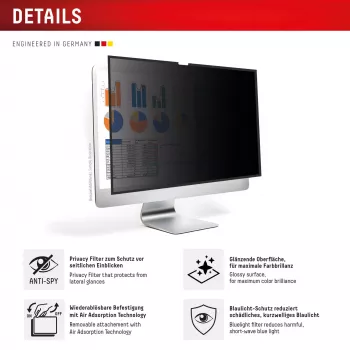 Displex PRIVACY SAFE αφαιρούμενο φίλτρο απορρήτου 2 κατευθύνσεων για iMac 24 inch M1 (2021)/ M3 (2023)/ M4 (2024)