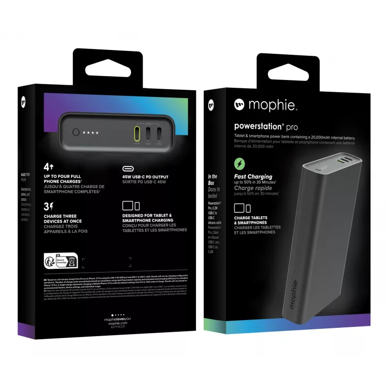 mophie Powerstation Pro 20000 mAh μαύρο