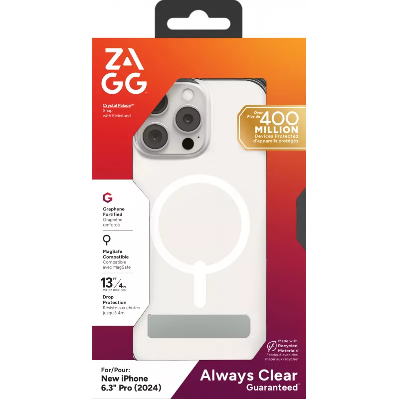 Θήκη ZAGG Crystal Palace Snap KS Apple iPhone 16 Pro διαφανές
