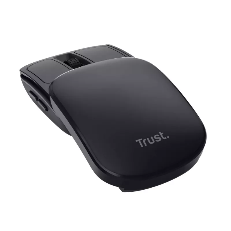 Ποντίκι TRUST Travel αμφιδέξιο RF Wireless 2400 DPI, 6 κουμπιά, μαύρο
