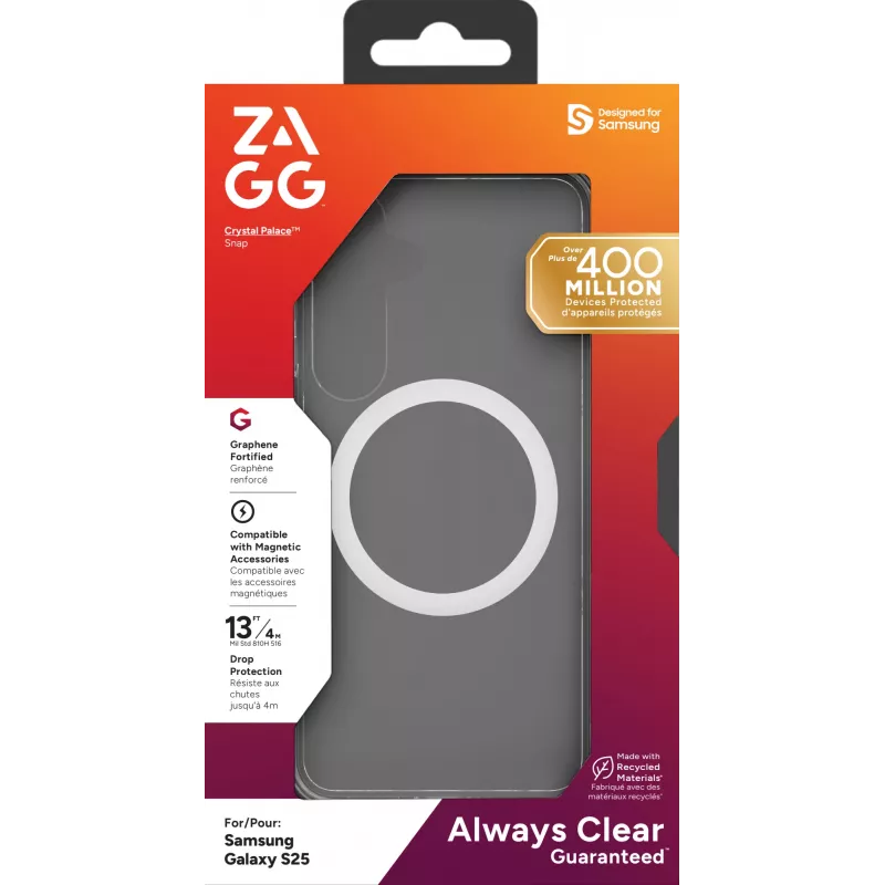 Θήκη ZAGG Crystal Palace Snap Samsung Galaxy S25 Διαφανές