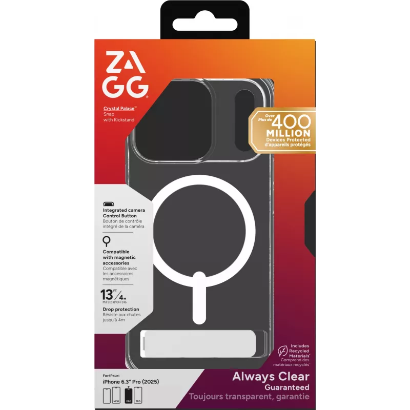 ZAGG Crystal Palace Snap Kickstand (Button Cover) θήκη για Apple iPhone 17 Pro Max
