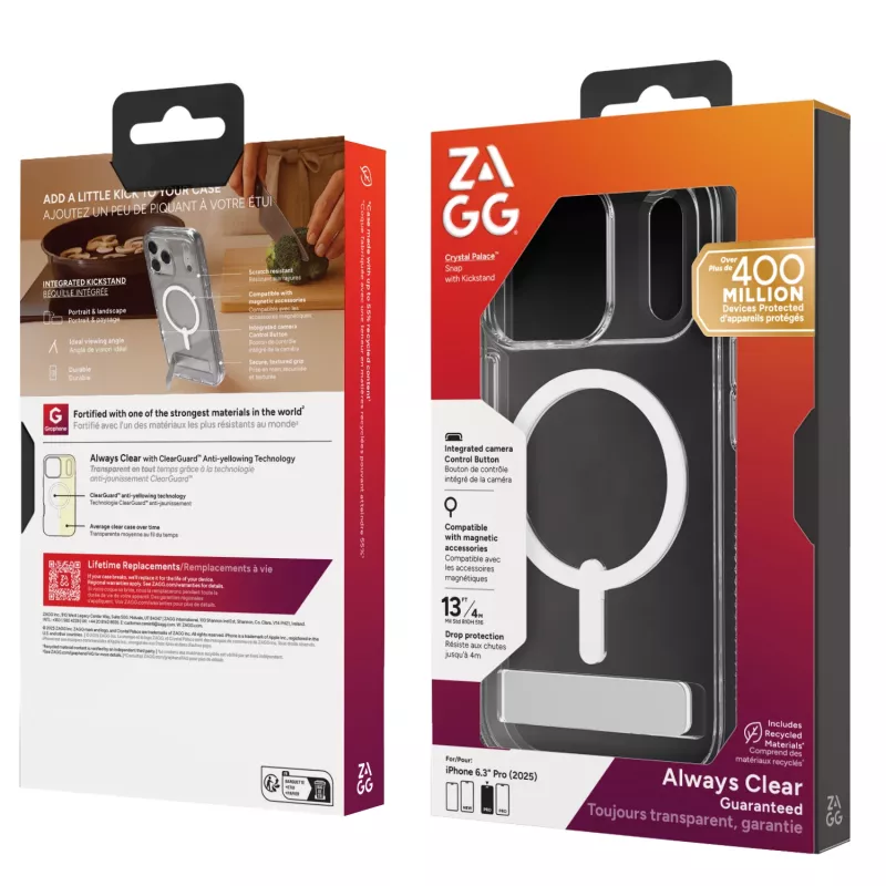 ZAGG Crystal Palace Snap Kickstand (Button Cover) θήκη για Apple iPhone 17 Pro Max