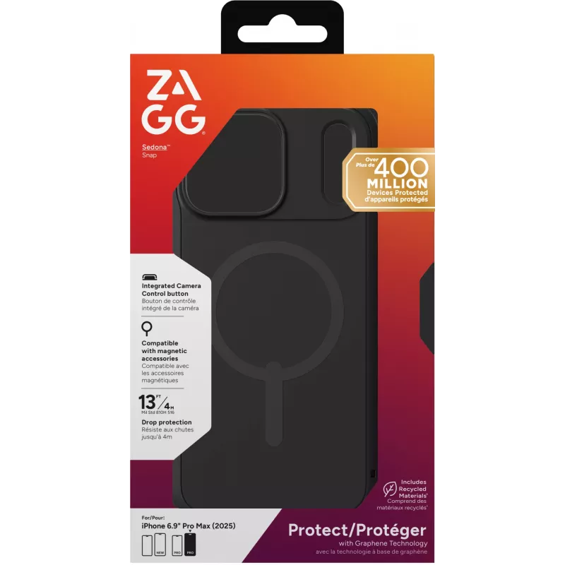 Θήκη ZAGG Sedona Snap για Apple iPhone 17 Pro Max Flood μαύρο