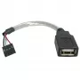 StarTech.com καλώδιο USB 2.0 15 cm - USB A θηλυκό βύσμα σε USB motherboard 4-Pin Header θηλυκό/θηλυκό