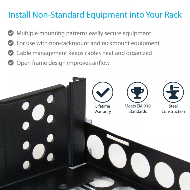 StarTech.com σταθερές καθολικές ράγες rack διακομιστή 19 ιντσών 2U με ρυθμιζόμενο βάθος