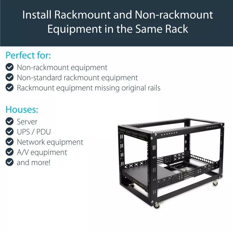 StarTech.com σταθερές καθολικές ράγες rack διακομιστή 19 ιντσών 2U με ρυθμιζόμενο βάθος