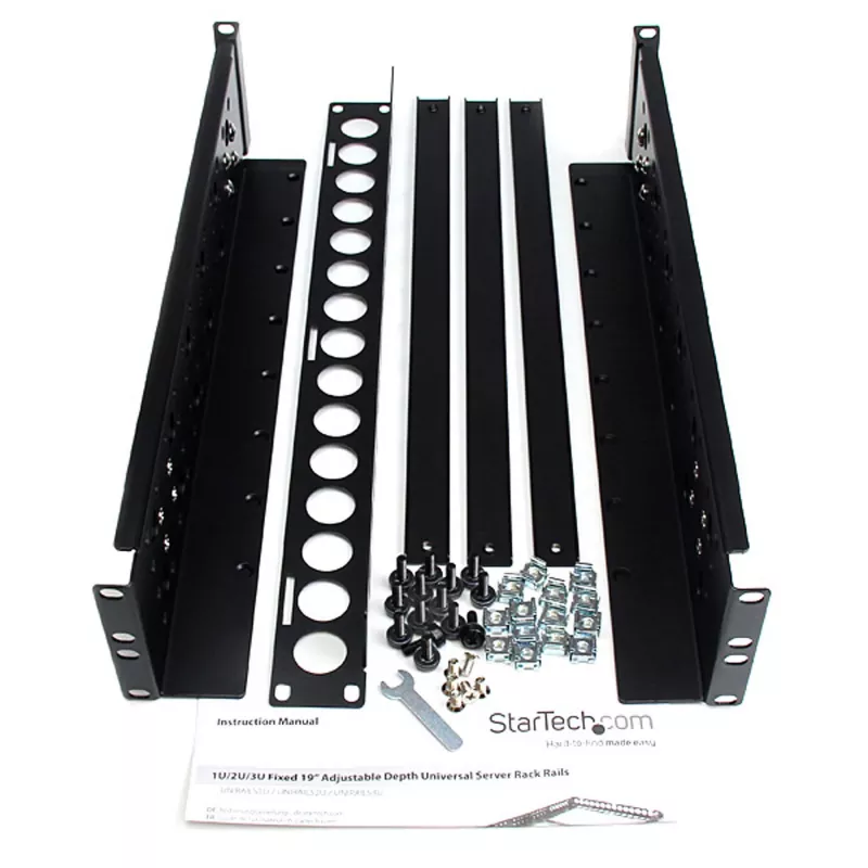 StarTech.com σταθερές καθολικές ράγες rack διακομιστή 19 ιντσών 2U με ρυθμιζόμενο βάθος
