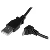 StarTech.com καλώδιο Micro-USB 2m - A σε γωνιακό Micro-B, 2 m, USB A, Micro-USB B, USB 2.0, 0,48 Gbit/s, μαύρο