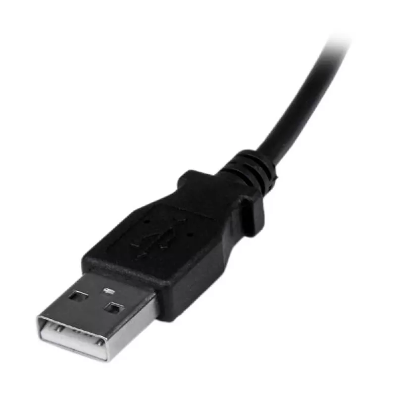 StarTech.com καλώδιο Micro-USB 2m - A σε γωνιακό Micro-B, 2 m, USB A, Micro-USB B, USB 2.0, 0,48 Gbit/s, μαύρο