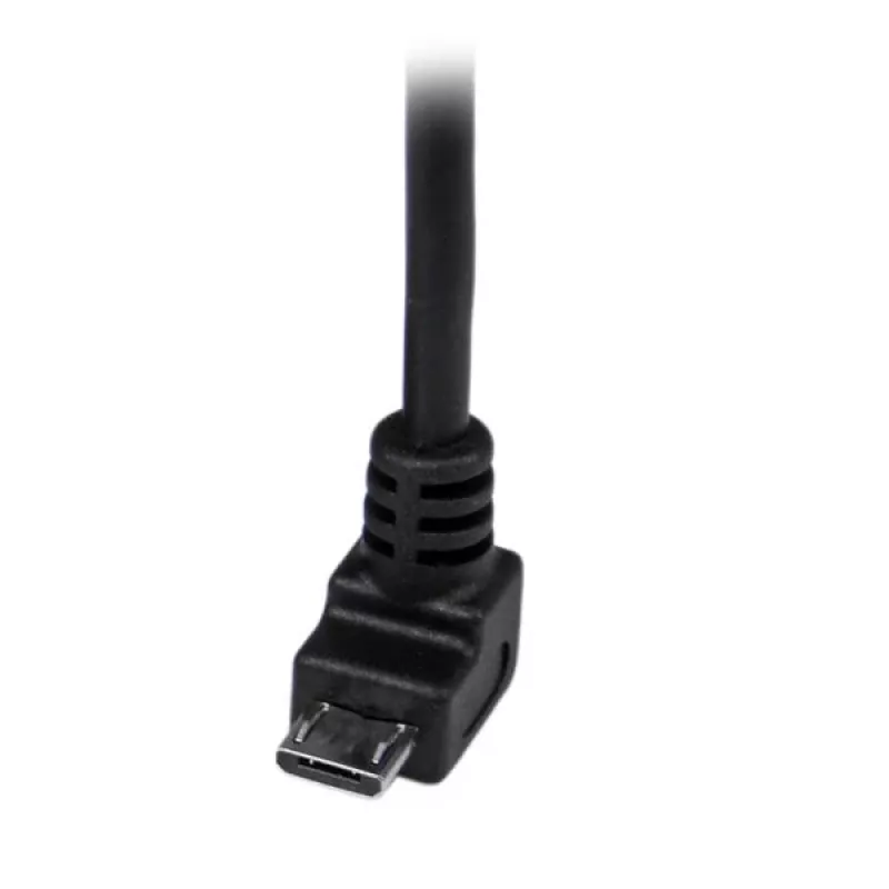 StarTech.com καλώδιο Micro-USB 2m - A σε γωνιακό Micro-B, 2 m, USB A, Micro-USB B, USB 2.0, 0,48 Gbit/s, μαύρο