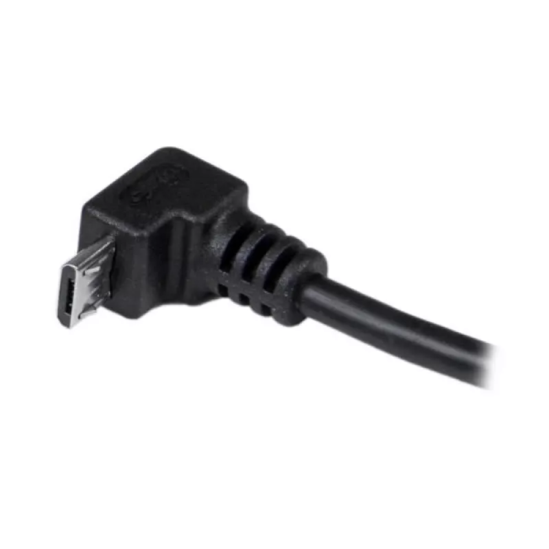 StarTech.com καλώδιο Micro-USB 2m - A σε γωνιακό Micro-B, 2 m, USB A, Micro-USB B, USB 2.0, 0,48 Gbit/s, μαύρο