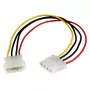 StarTech.com καλώδιο επέκτασης τροφοδοσίας LP4 12in - M/F, Molex (4-pin), Molex (4-pin), 0,304 m, αρσενικό βύσμα, θηλυκό βύσμα, ευθύ